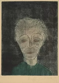 Painter Gallery: Tired Man (Self-Portrait), 1923. Creator: Walter Gramatté