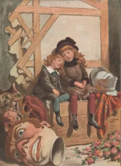 Sleepy Prints: Tired Out, from The Graphic'Christmas number, December 7, 1885