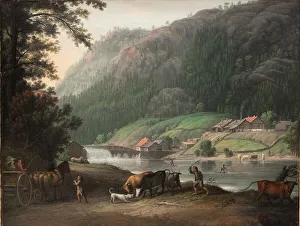 Logging Prints: Tistedalen at Frederikshald in Norway, 1788. Creator: Erik Pauelsen