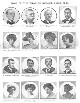 Drowned Prints: Some of the Titanics Notable Passengers, April 20, 1912. Creator: Unknown