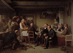 Tithe Collection in Skåne, 1865. Creator: Bengt Nordenberg