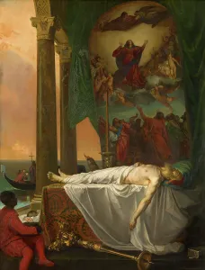 Gondolas Prints: Titian Lying in State at the Palazzo Barbarigo