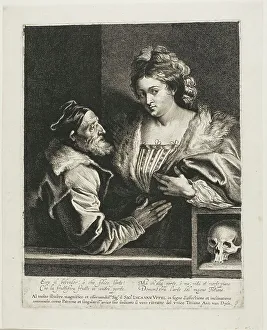 Titian and His Mistress, c. 1620. Creator: Lucas Vorsterman