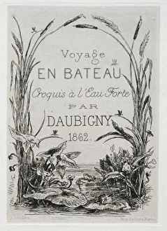 Title Frontispiece for the Album: The Boat Trip, 1861. Creator: Charles Francois Daubigny