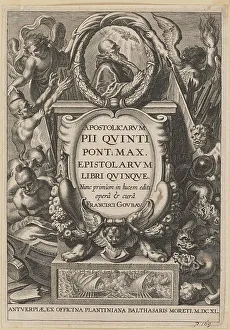 1640 Prints: Title Page for Apostolicarvm PII Qvinti Pont. Max... 1640. Creator: Unknown