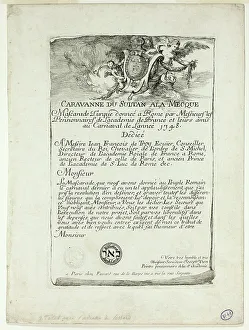 Vien Joseph Marie I Prints: Title Page, from Caravanne du Sultan à la Mecque