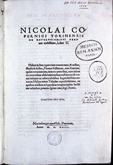 Copernican System Gallery: Title page of Copernicus De revolutionibus orbium coelestium, 1543