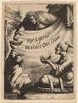 Vliet Jan Georg Van Prints: Title Page: Two Cripples Receiving Alms, 1632. Creator: Jan Georg van Vliet