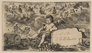 Desmarets De Saint Sorlin Prints: Title page: Cupid, from Game of Mythology (Jeu de la Mythologie), 1644