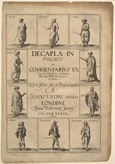 Title page: Decapla in Psalmos, 1639. Creator: Wenceslaus Hollar Title page: Decapla in Psalmos, 1639. Creator: Wenceslaus Hollar