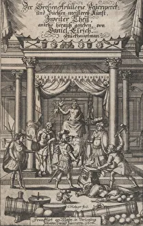 Ammunition Collection: Title page, Der Grossen Artillerie Feuerwerck... 1676. Creator: Christoph Metzger