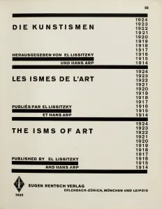 Lissitzky Prints: Title page: Die Kunstismen. (The Isms of Art) by El Lissitzky und Hans Arp, 1925