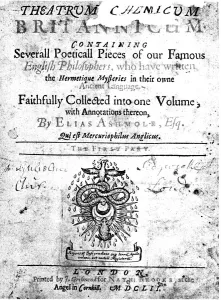Sir Isaac Collection: Title page of Elias Ashmoles Theatrum Chemicum Britannicum, 1652