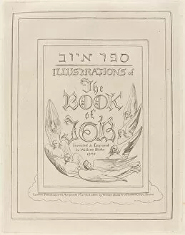 Book Of Job Gallery: Title-Page of the Engraved Illustrations to the Book of Job, 1825. Creator: William Blake