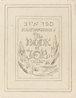 Title-Page of the Engraved Illustrations to the Book of Job, 1825. Creator: William Blake