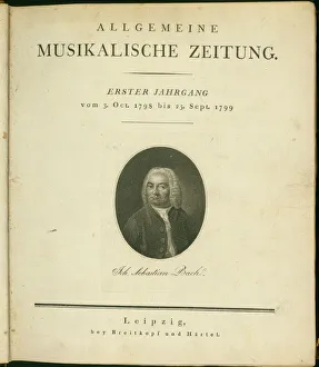 Title page of the first volume of the Allgemeine musikalische Zeitung (General music newspaper), 1 Title page of the first volume of the Allgemeine musikalische Zeitung (General music newspaper), 1