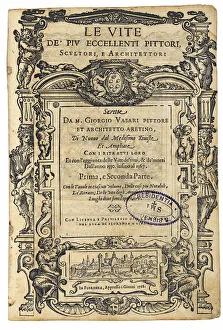 Title page from: Giorgio Vasari, The Lives of the Most Excellent Italian Painters