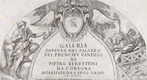 Giovanni Giacomo De Rossi Gallery: Title page to Galleria Dipinta nel Palazzo del Prencipe Panfilio after the ceiling f