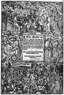 Bishop Of Exeter Collection: Title page of the Great Bible, 1539, (1893)