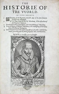 Passe Gallery: Title page from The Historie of the World by Sir Walter Raleigh, 17th century. Artist