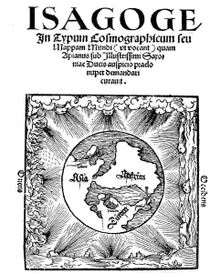 Title page of Isagoge in Typum Cosmographicum seu Mappam Mundi by Peter Apian, 1523 Title page of Isagoge in Typum Cosmographicum seu Mappam Mundi by Peter Apian, 1523