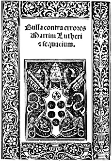 Heretic Prints: Title page of Leo Xs Papal Bull, 1520