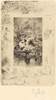 Windmill Gallery: Title Page for 'Lettres de Mon Moulin', c. 1885. Creator: Felix Hilaire Buhot