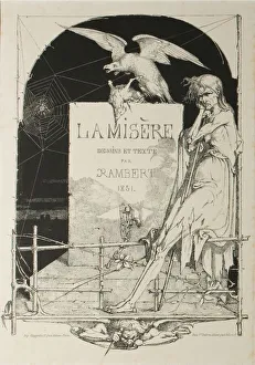Rambert Charles Gallery: Title Page from Misery, 1851. Creator: Charles Rambert
