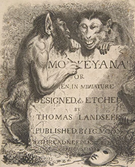 Images Dated 29th September 2020: Title Page: Monkey-Ana or Men, in Miniature, December 1, 1827. December 1, 1827