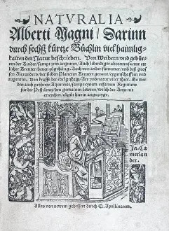 Friar Prints: The title page of 'Naturalia', 1548. Creator: Unknown