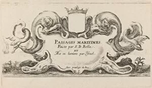 Title Page for 'Paysages maritimes', 1644. Creator: Stefano della Bella