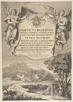 Laurent De La Hire Prints: Title Page for Porticus Religiosa. n. d. Creator: Attributed to Nicolas Pitau (French