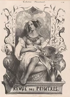 Celestin Francois Nanteuil Leboeuf Gallery: Title Page for the Revue de Peintres, 1835. Creator: Célestin Nanteuil
