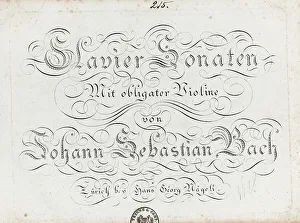 Title page of the six sonatas for violin and obbligato harpsichord, Between 1800 and 1805 Title page of the six sonatas for violin and obbligato harpsichord, Between 1800 and 1805