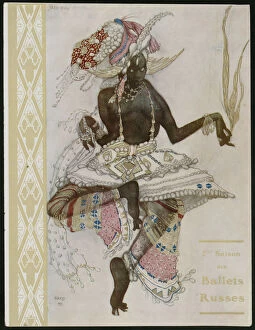 Theatrical Scenic Painting Collection: Title page of Souvenir program for Ballets Russes. Artist: Bakst, Leon (1866-1924)