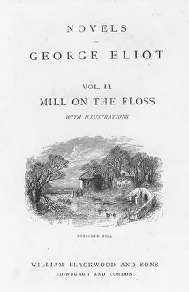 Title page of The Mill on the Floss by George Eliot, c1880. Artist: Walter-James Allen Title page of The Mill on the Floss by George Eliot, c1880. Artist: Walter-James Allen