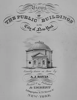 Davis Prints: Title page: Views of the Public Buildings in the City of New York (Rotunda, Corner of Ch