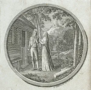 Chodowiecke Daniel Nikolaus Prints: Title Page and Vignette for La Fontaine's Klara Du Plessis