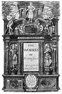 Ben Johnson Gallery: Title page of the works of Ben Jonson, 1616 (1893)