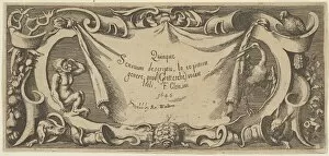 Title Plate, from Quinque Sensuum (Five Senses), ca. 1655. Creator: Francis Cleyn