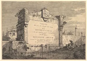Smith Joseph Prints: Title plate of Vedute altre prese da i luoghi altre ideate, with title and publicatio