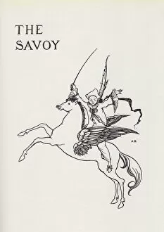 Pierrot Collection: Titlepage Design for The Savoy No. 3, 1896. Creator: Aubrey Beardsley