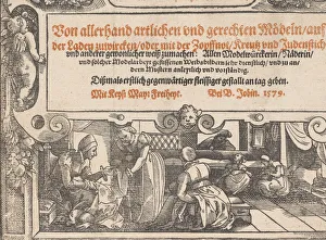 Bernhardt Prints: Titlepage of Neu künstlich Modelbuch (page 1r), 1598 (?). Creator: Bernhard Jobin