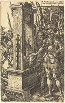 Punishing Gallery: Titus Manlius Beheading His Son, 1553. Creator: Heinrich Aldegrever