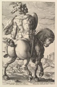 Titus Manlius, from the series The Roman Heroes, 1586. Creator: Hendrik Goltzius Titus Manlius, from the series The Roman Heroes, 1586. Creator: Hendrik Goltzius