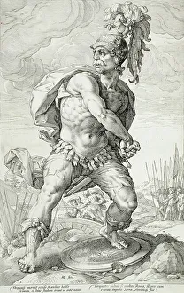 Henry Goltzius Prints: Titus Manlius Torquatos, 1586. Creator: Hendrik Goltzius