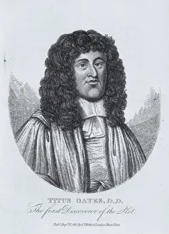 Conspirator Prints: Titus Oates, D.D. The first Discoverer of the Plot, 1813. Creator: Unknown