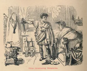 Titus Prints: Titus threatening Pomponius, 1852. Artist: John Leech