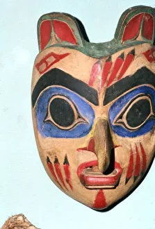 Pacific North West Prints: Tlingit Face Mask, Pacific Northwest Coast Indian
