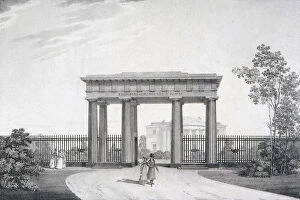 Thon Gallery: The To-my-Dear-Comrades-in-Arms Gate in the Catherine Park at Tsarskoye Selo, 1822